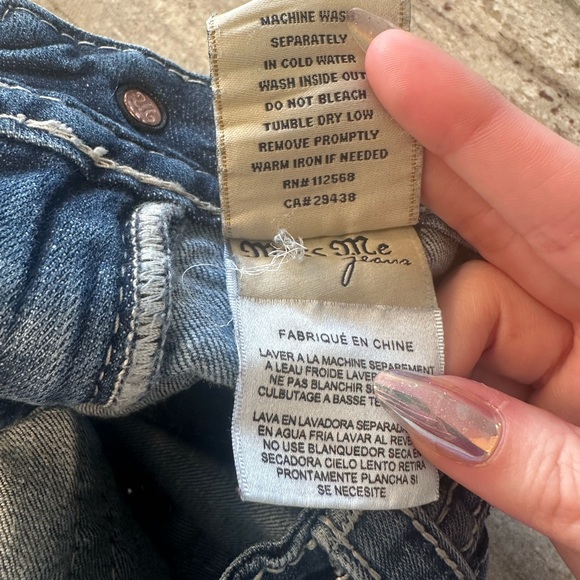 Miss Me Women's Dark Blue Boot Cut Jeans with Silver Embroidery - Picture 9 of 9